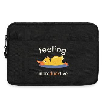 Feeling Unproducktive – Funny Duck Saying - Laptop bag 13" - black - Front