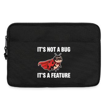 No Bug, Just Feature – Superhero Ladybug - Laptop bag 13" - black - Front