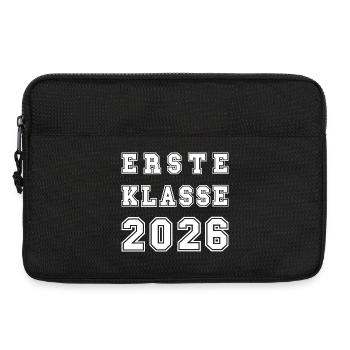 ERSTE KLASSE 2026 - Collegestyle cool Einschulung - Laptoptasche 13" - Schwarz - Vorne