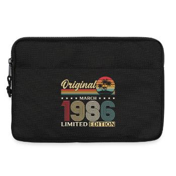 40. Geburtstag Geschenk Mann Frau März 1986 - Laptoptasche 13" - Schwarz - Vorne
