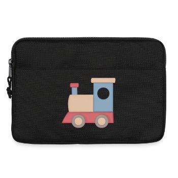 Kunterbunter Spielzug Illustration Eisenbahn - Laptoptasche 13" - Schwarz - Vorne