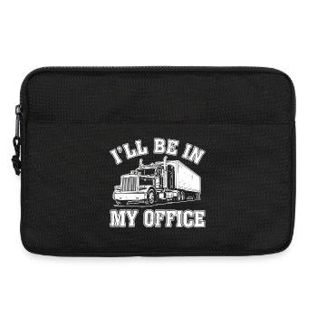 Truck Driver, Trucker, I'll be in my office - Laptop bag 13" - black - Front