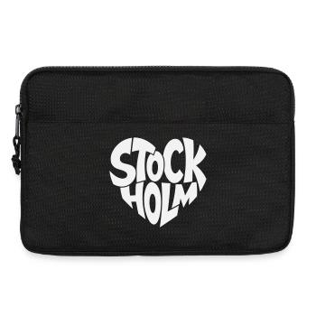 Stockholm Schweden Typografie - Laptoptasche 13" - Schwarz - Vorne