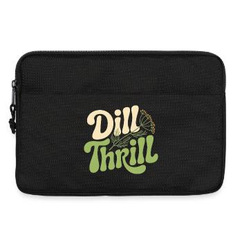 Dill-Kick | Kräuter Küche Garten Wortspiel - Laptoptasche 13" - Schwarz - Vorne