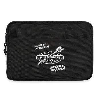 Nehmt Es Den Reichen - Laptoptasche 13" - Schwarz - Vorne