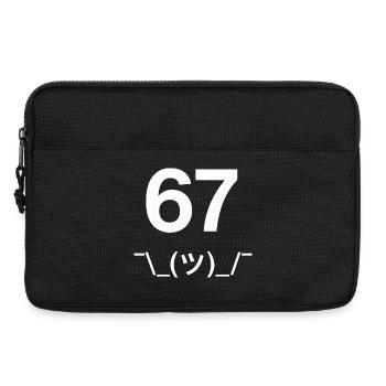 Six Seven 67 Idée d’humour de mème drôle - Sacoche pour ordinateur portable 13 pouces - noir - Devant