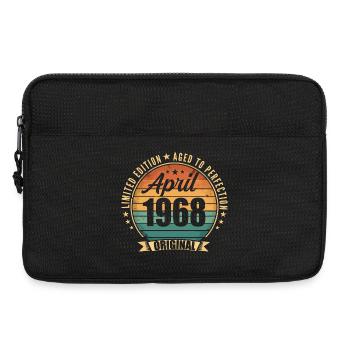 Cadeau d’anniversaire rétro vintage de Avril 1968 - Sacoche pour ordinateur portable 13 pouces - noir - Devant