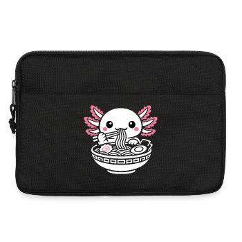 Axolotl Kawaii Ramen Essen Niedlich Geschenk - Laptoptasche 13" - Schwarz - Vorne