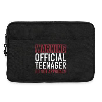 Avertissement : adolescent officiel : ne pas approcher - Sacoche pour ordinateur portable 13 pouces - noir - Devant