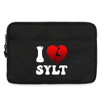 Vacances en mer du Nord J’ADORE SYLT Drôle - Sacoche pour ordinateur portable 13 pouces - noir - Devant