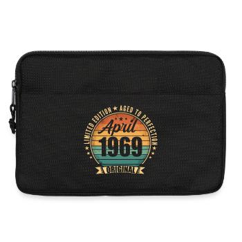Cadeau d’anniversaire rétro vintage de Avril 1969 - Sacoche pour ordinateur portable 13 pouces - noir - Devant
