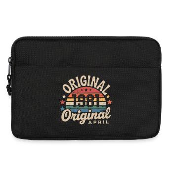 April 1981 Vintage Retro April Geburtstagsgeschenk - Laptoptasche 13" - Schwarz - Vorne