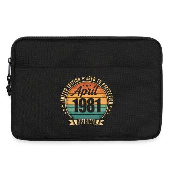 Vintage-Retro-Geburtstagsgeschenk aus dem April 1981 - Laptoptasche 13" - Schwarz - Vorne