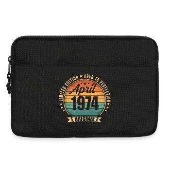 Vintage-Retro-Geburtstagsgeschenk aus dem April 1974 - Laptoptasche 13" - Schwarz - Vorne