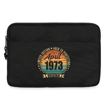 Vintage-Retro-Geburtstagsgeschenk aus dem April 1973 - Laptoptasche 13" - Schwarz - Vorne