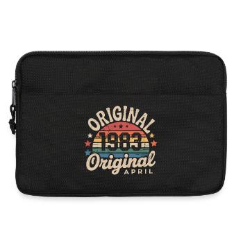 April 1983 Vintage Retro April Birthday Gift - Laptop bag 13" - black - Front