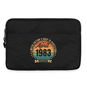 Cadeau d’anniversaire rétro vintage de Avril 1983 - Sacoche pour ordinateur portable 13 pouces - noir - Devant
