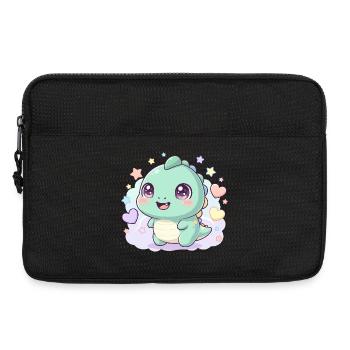 Pastel Kawaii Dino with Star - Laptop bag 13" - black - Front