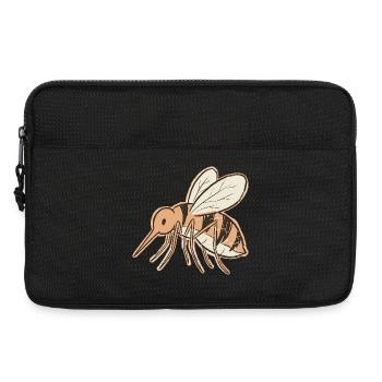 Vintage Mosquito Bee Cream Stripes Tiger - Laptop bag 13" - black - Front