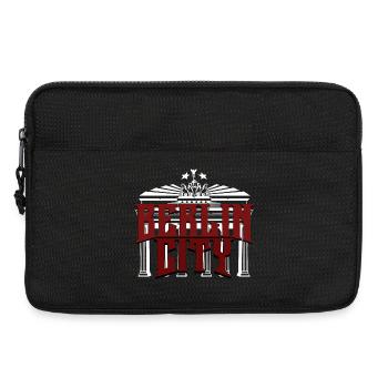 Berlin City lettering with Brandenburg Gate - Laptop bag 13" - black - Front