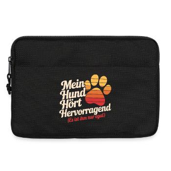  Mein Hund Hört Hervorragend Es Ist Ihm Nur Egal - Laptoptasche 13" - Schwarz - Vorne