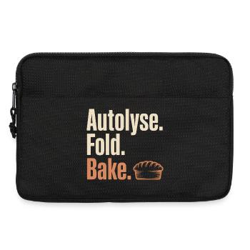Autolyse Fold Bake Pie Typography - Laptop bag 13" - black - Front