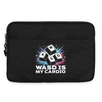Funny Gaming Keyboard WASD My Cardio Gamer - Laptop bag 13" - black - Front