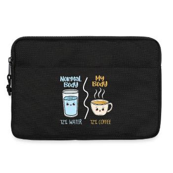 Café vs eau 72 % - Sacoche pour ordinateur portable 13 pouces - noir - Devant