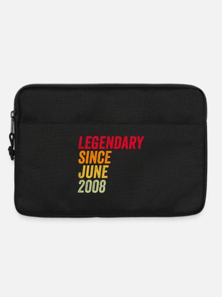 18. Geburtstag 18 Jahre Juni 2008 - Laptoptasche 13" - Schwarz
