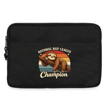 Nap Champion Sloth Shirt Funny Lazy Gift - Laptoptasche 13" - Schwarz - Vorne