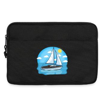Sunlight sailor on the blue sea - Laptop bag 13" - black - Front