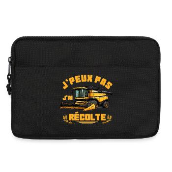 J'peux pas j'ai récolte, humour agriculteur - Sacoche pour ordinateur portable 13 pouces - noir - Devant