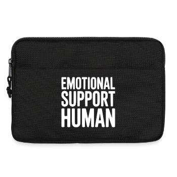 Emotionale Unterstützung Mensch - Laptoptasche 13" - Schwarz - Vorne