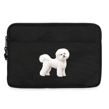 Bichon Frisé réaliste - Sacoche pour ordinateur portable 13 pouces - noir - Devant