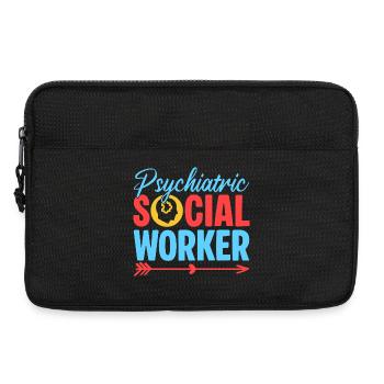Travail social psychiatrique Quota pour travailleurs sociaux - Sacoche pour ordinateur portable 13 pouces - noir - Devant