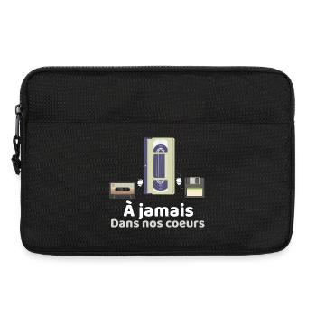 A Jamais Dans Nos Coeurs T-Shirt Cadeau Humour - Sacoche pour ordinateur portable 13 pouces - noir - Devant