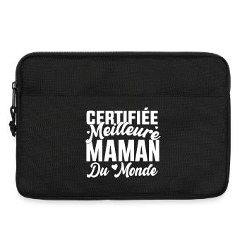 Certifiée meilleure maman du monde - Sacoche pour ordinateur portable 13 pouces - noir - Devant
