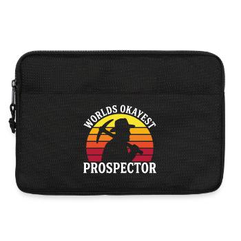 Funny Worlds Okay Goldgräber-Bergarbeiter - Laptoptasche 13" - Schwarz - Vorne