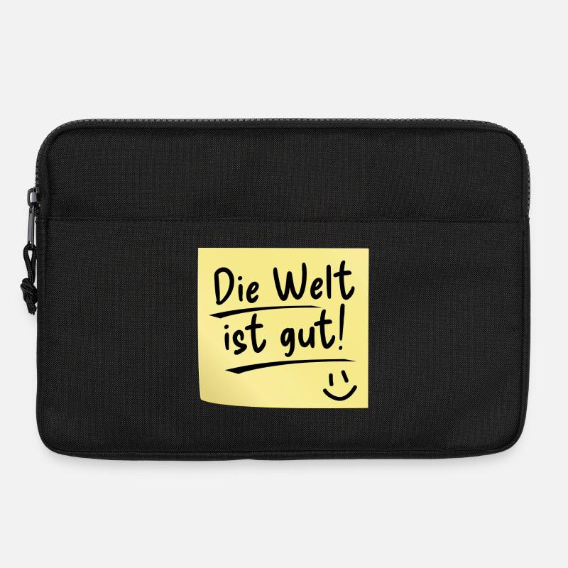 Die Welt ist gut - Laptoptasche 13" - Schwarz
