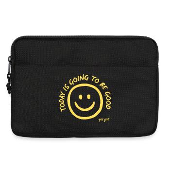 Yes Girl Smile Hand Drawing Yellow - today good - Laptop bag 13" - black - Front