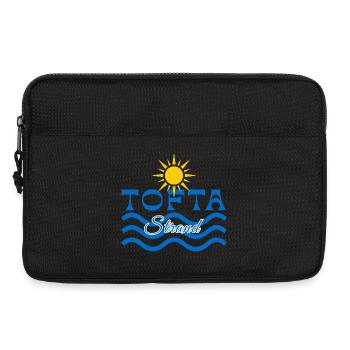Tofta Strand-Sonne und Wellen - Laptoptasche 13" - Schwarz - Vorne