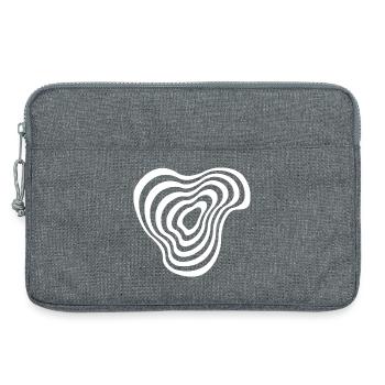 Ondulation des lignes concentriques - Sacoche pour ordinateur portable 13 pouces - gris chiné - Devant