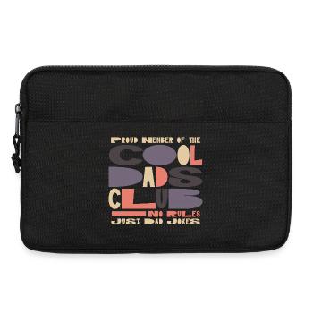 Club des papas cool - Cadeau de la fête des pères des papas - Sacoche pour ordinateur portable 13 pouces - noir - Devant