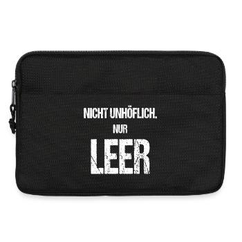 Nicht unhöflich nur leer Lustiger Spruch - Laptoptasche 13" - Schwarz - Vorne