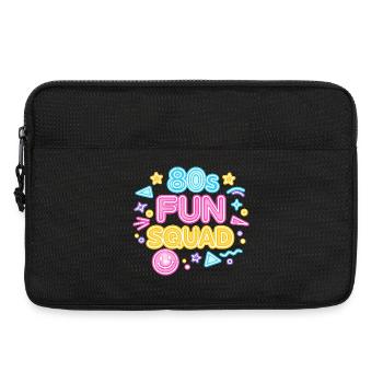 80s Fun Squad Neon Glow - Laptop bag 13" - black - Front