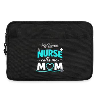 Mom of a Nurse Gift Humor - Laptop bag 13" - black - Front