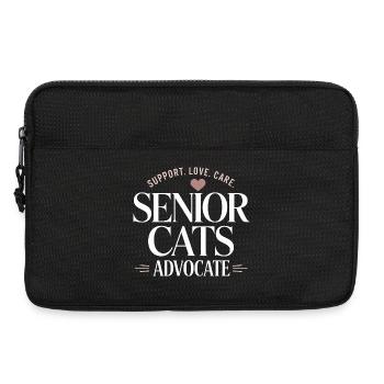 Senior Cats Advocate Tee - Laptop bag 13" - black - Front