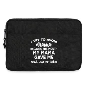 No Filter Drama: Mama Gave Me - Laptop bag 13" - black - Front