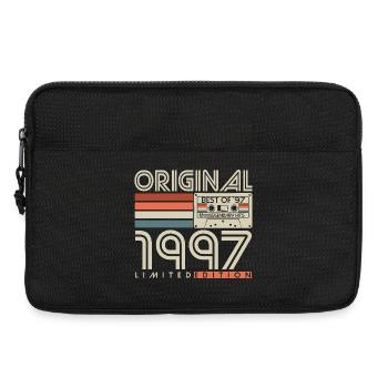 Cadeau d’anniversaire rétro vintage 1997 - Sacoche pour ordinateur portable 13 pouces - noir - Devant