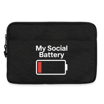 Batterie sociale Introverti Batterie morte - Sacoche pour ordinateur portable 13 pouces - noir - Devant